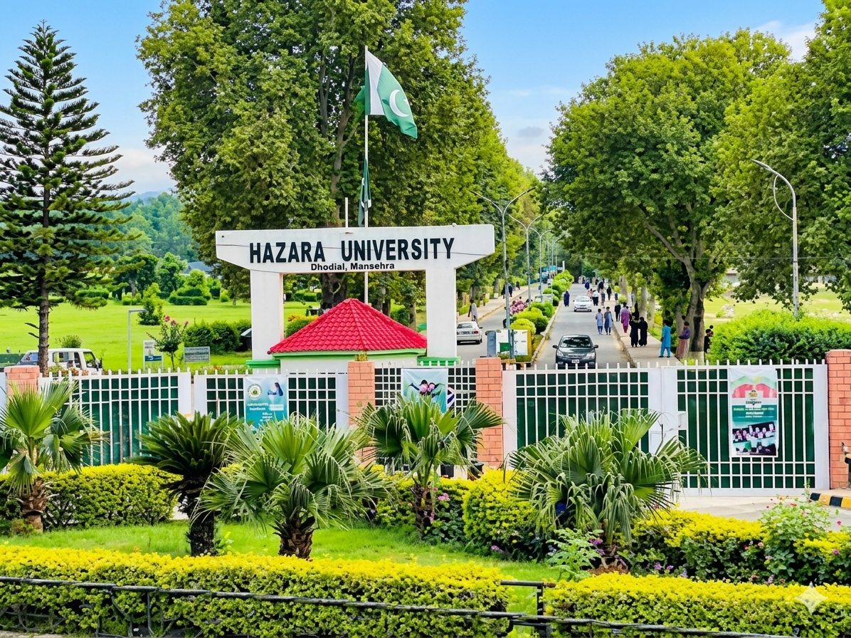 Hazara University campus aerial view
