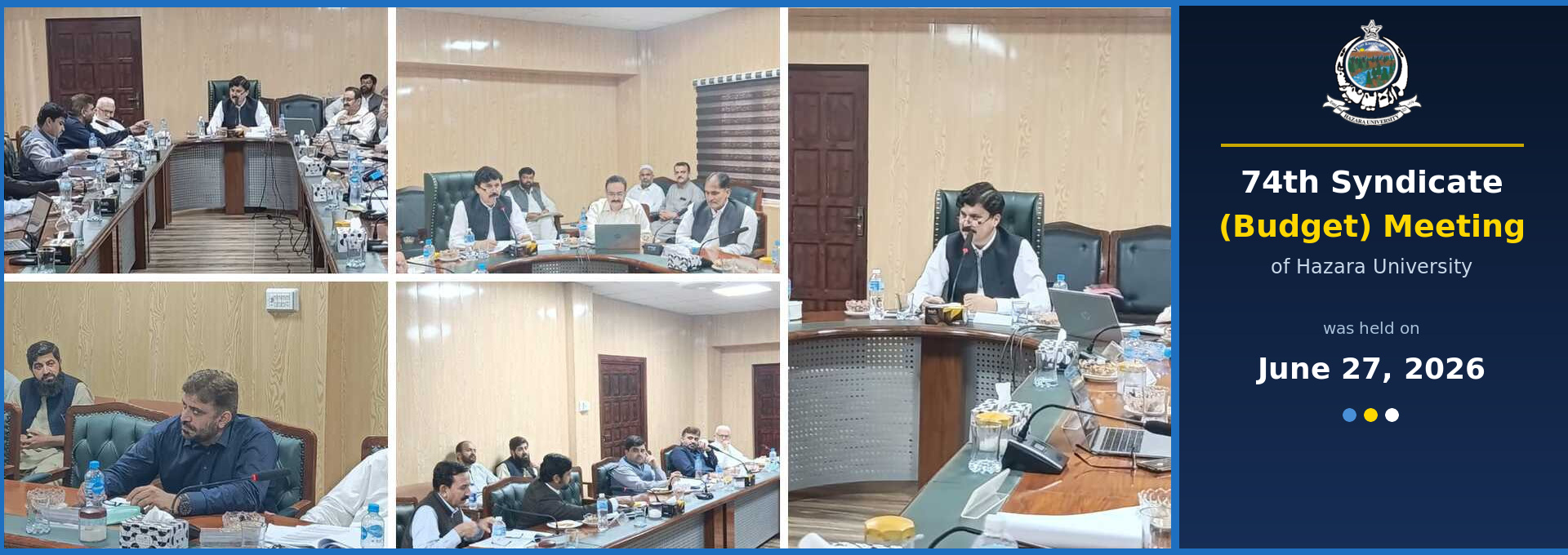 74th Syndicate  Meeting of Hazara University